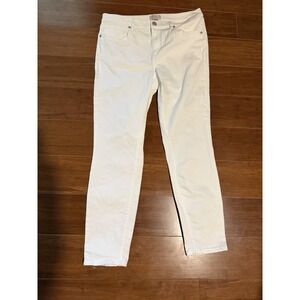 LOFT Womens Modern Straight‎ Skinny Ankle White Jeans Women's Size 8